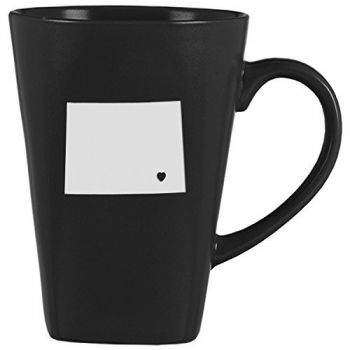14 oz Square Ceramic Coffee Mug - I Heart Wyoming - I Heart Wyoming