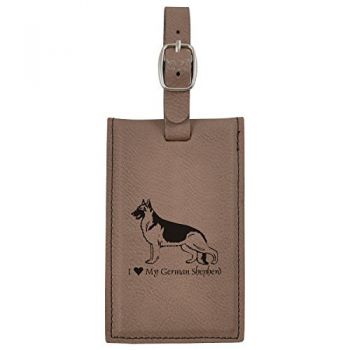 Travel Baggage Tag with Privacy Cover  - I Love My German Shepard