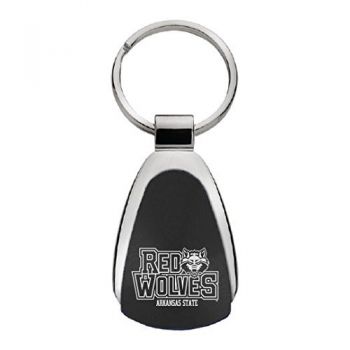 Teardrop Shaped Keychain Fob - Arkansas State Red Wolves