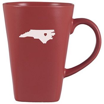14 oz Square Ceramic Coffee Mug - I Heart North Carolina - I Heart North Carolina