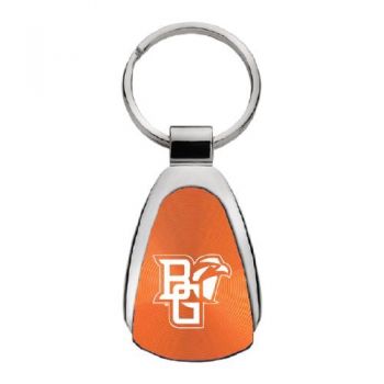 Teardrop Shaped Keychain Fob - Bowling Green State Falcons