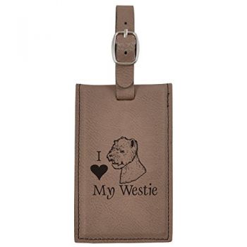 Travel Baggage Tag with Privacy Cover  - I Love My Westie