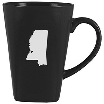 14 oz Square Ceramic Coffee Mug - I Heart Mississippi - I Heart Mississippi