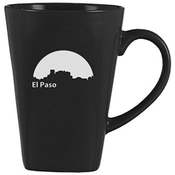 14 oz Square Ceramic Coffee Mug - El Paso City Skyline