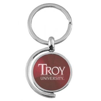 Spinner Round Keychain - Troy Trojans