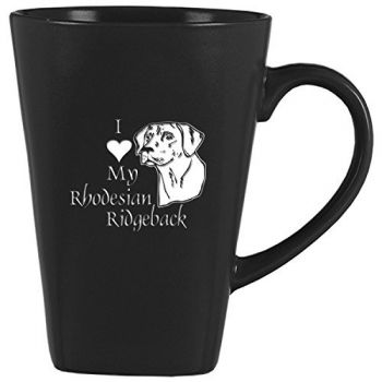 14 oz Square Ceramic Coffee Mug  - I Love My Rhodesian Ridgeback