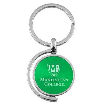 Spinner Round Keychain - Manhattan College Jaspers
