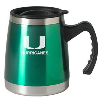 16 oz Stainless Steel Coffee Tumbler - Miami Hurricanes