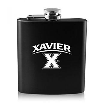 6 oz Stainless Steel Hip Flask - Xavier Musketeers