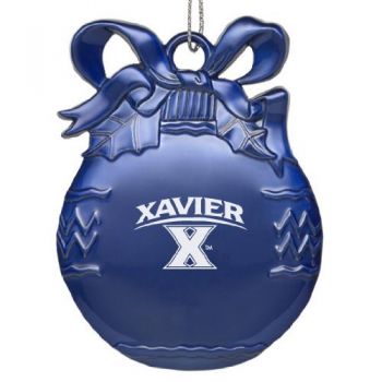 Pewter Christmas Bulb Ornament - Xavier Musketeers