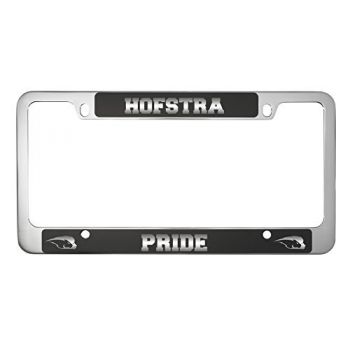 Stainless Steel License Plate Frame - Hofstra University Pride