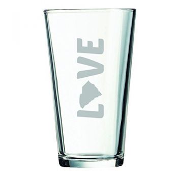 16 oz Pint Glass  - South Carolina Love - South Carolina Love