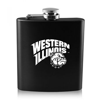 6 oz Stainless Steel Hip Flask - Western Illinois Leathernecks