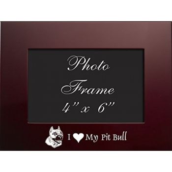 4 x 6  Metal Picture Frame  - I Love My Pit Bull