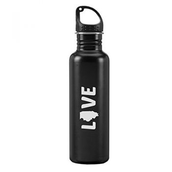 24 oz Reusable Water Bottle - Illinois Love - Illinois Love