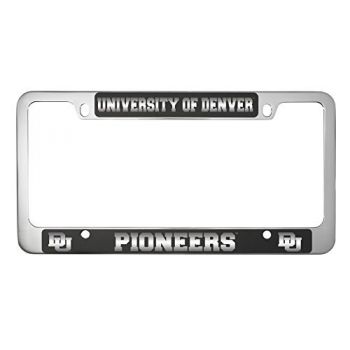 Stainless Steel License Plate Frame - Denver Pioneers