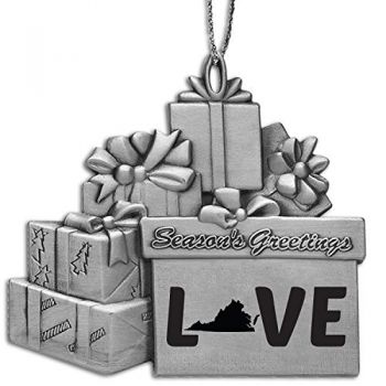 Pewter Gift Display Christmas Tree Ornament - Virginia Love - Virginia Love