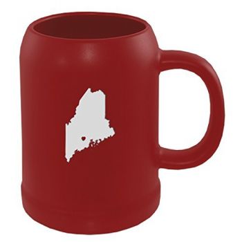 22 oz Ceramic Stein Coffee Mug - I Heart Maine - I Heart Maine