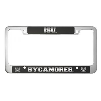 Stainless Steel License Plate Frame - Indiana State Sycamores