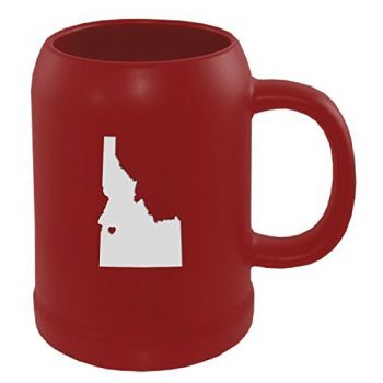 22 oz Ceramic Stein Coffee Mug - I Heart Idaho - I Heart Idaho