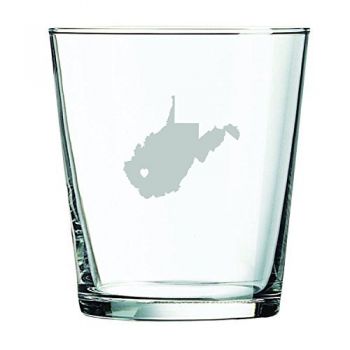 13 oz Cocktail Glass - I Heart West Virginia - I Heart West Virginia