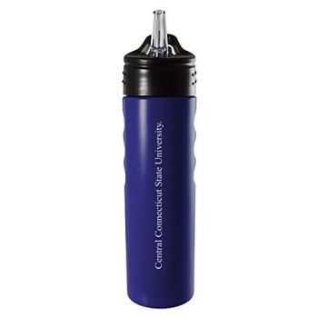 24 oz Stainless Steel Sports Water Bottle - Central Connecticut Blue Devils