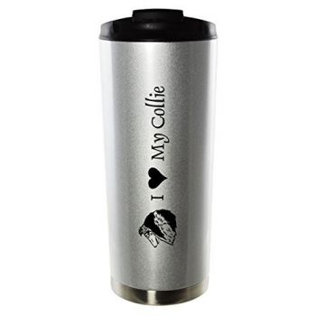 16 oz Vacuum Insulated Tumbler with Lid  - I Love My Collie