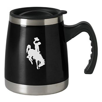 16 oz Stainless Steel Coffee Tumbler - Wyoming Cowboys
