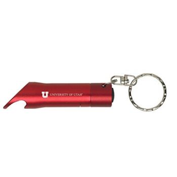 Keychain Bottle Opener & Flashlight - Utah Utes