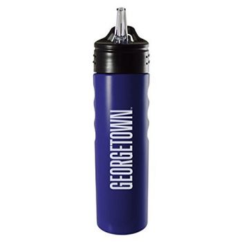 24 oz Stainless Steel Sports Water Bottle - Georgetown Hoyas