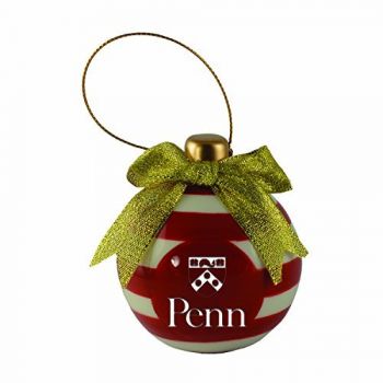 Ceramic Christmas Ball Ornament - Penn Quakers