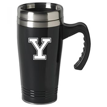 16 oz Stainless Steel Coffee Mug with handle - Yale Bulldogs