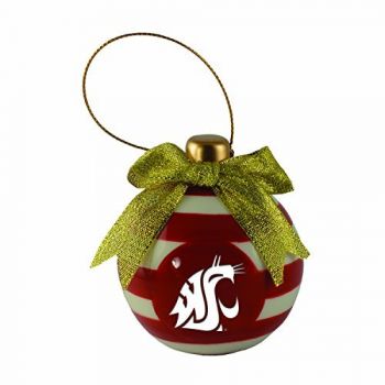 Ceramic Christmas Ball Ornament - Washington State Cougars