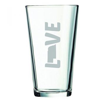 16 oz Pint Glass  - Nebraska Love - Nebraska Love