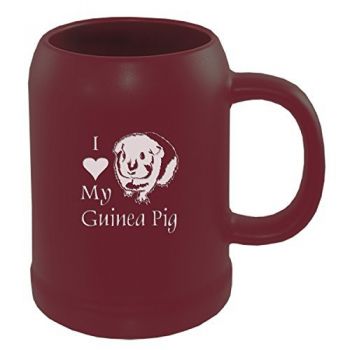 22 oz Ceramic Stein Coffee Mug  - I Love My Guinea Pig