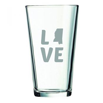 16 oz Pint Glass  - Mississippi Love - Mississippi Love