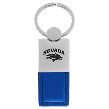 Modern Leather and Metal Keychain - Nevada Wolf Pack