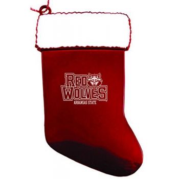 Pewter Stocking Christmas Ornament - Arkansas State Red Wolves