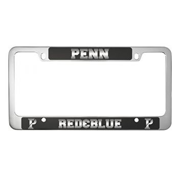 Stainless Steel License Plate Frame - Penn Quakers