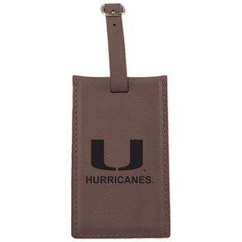 Travel Baggage Tag with Privacy Cover - Miami Hurricanes
