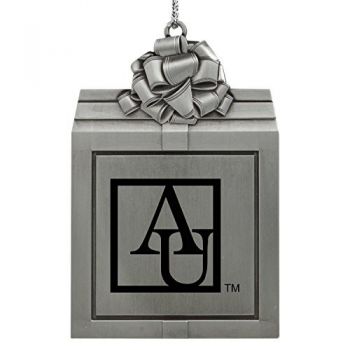 Pewter Gift Box Ornament - American University