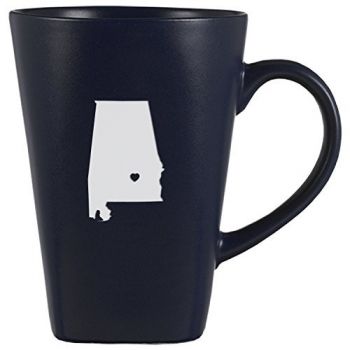 14 oz Square Ceramic Coffee Mug - I Heart Alabama - I Heart Alabama
