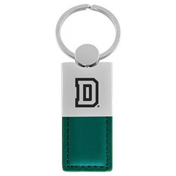 Modern Leather and Metal Keychain - Dartmouth Moose
