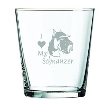 13 oz Cocktail Glass  - I Love My Schnauzer