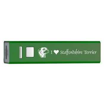 Quick Charge Portable Power Bank 2600 mAh  - I Love My Staffordshire Terrier