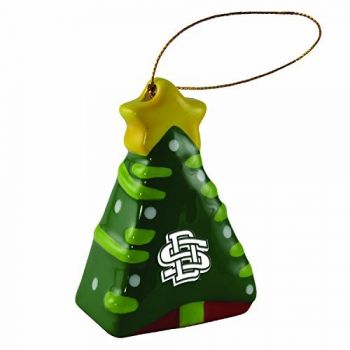 Ceramic Christmas Tree Shaped Ornament - South Dakota State Jackrabbits