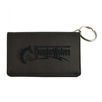 PU Leather Card Holder Wallet - CSU Pueblo Thunderwolves