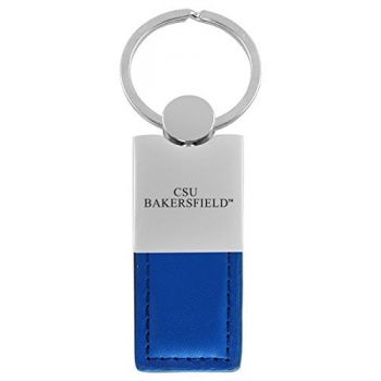 Modern Leather and Metal Keychain - CSU Bakersfield Roadrunners