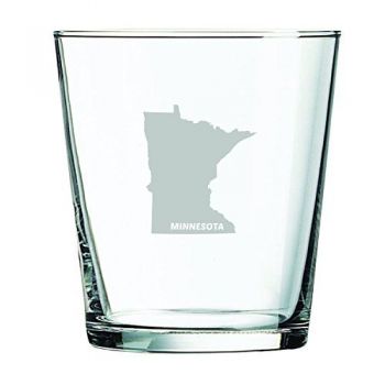 13 oz Cocktail Glass - Minnesota State Outline - Minnesota State Outline