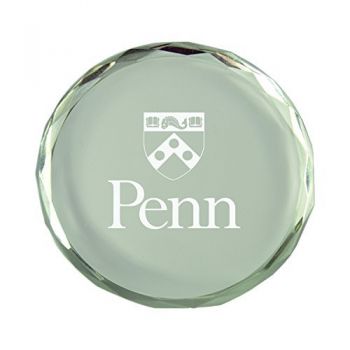 Crystal Paper Weight - Penn Quakers